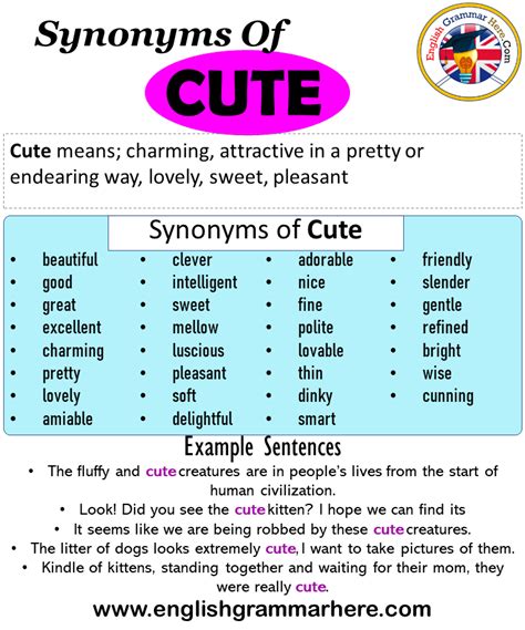 synonyms to cute